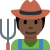 🧑🏿‍🌾 farmer: dark skin tone display on Twitter